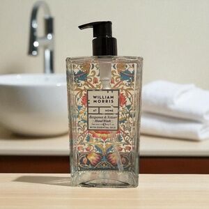William Morris Bergamot & Vetiver Hand Wash | 16.9 oz Decorative Glass Bottle